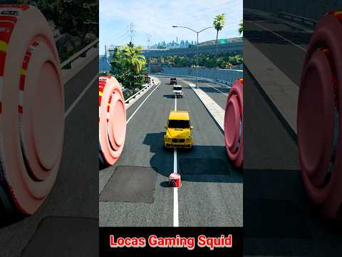 BeamNG drive Gaming Cars vs Bollards Crush #shorts #shortsvideo #fun #cir