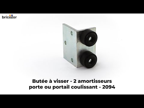 Butée à visser - 2 amortisseurs - porte ou portail coulissant - 2094 MANTION