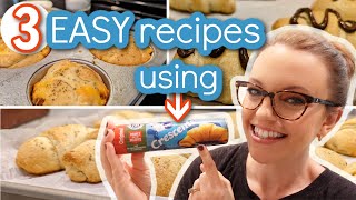 3 EASY CRESCENT ROLL RECIPES | HOW TO USE CRESCENT ROLL DOUGH | SIMPLE RECIPES