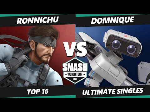 SWT NA West RF Top 16 - Ronnichu (Snake) Vs. Domnique (ROB) SSBU Ultimate Tournament