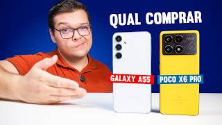 depois que BAIXOU! Galaxy A55 ou POCO X6 PRO - Qual COMPRAR?