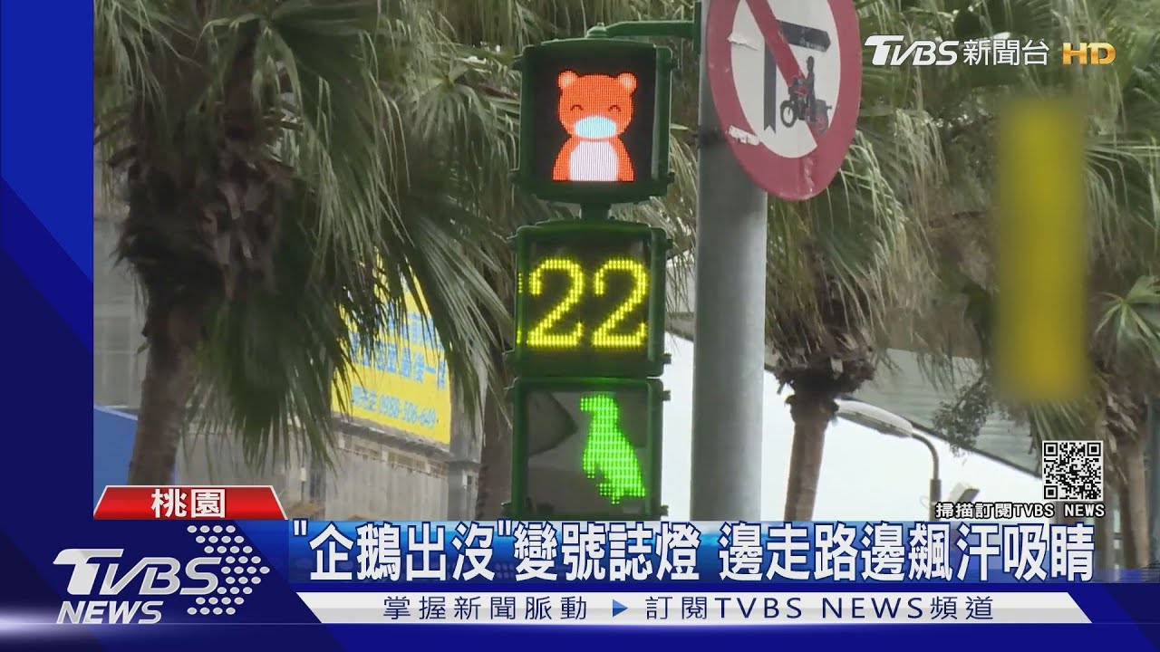 「企鵝出沒」變號誌燈 邊走路邊飆汗吸睛