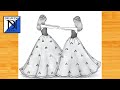How to draw a two Girl Friendship -Best Friend Drawing || Pencil sketch for beginner || Girl drawing
