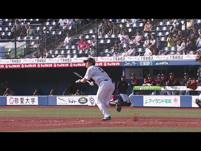 【7回裏】冷静に逆方向へ!! マリーンズ・安田の犠牲フライで同点に追いつく!! 2018/3/14 M-Bs