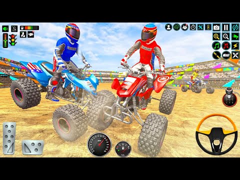 ATV Quad Bikes Crash Arena Demolition Derby Shooting Stunts Racing 3D Simulator - Android Gameplay.