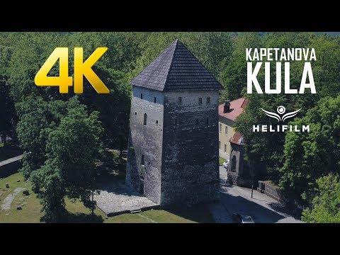 Bihac - Kapetanova kula - 4K - Snimci iz zraka