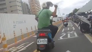 標準台灣人右側超車、未保持安全距離、逼車、攔車（開聲音）（車號：MCR-9370）