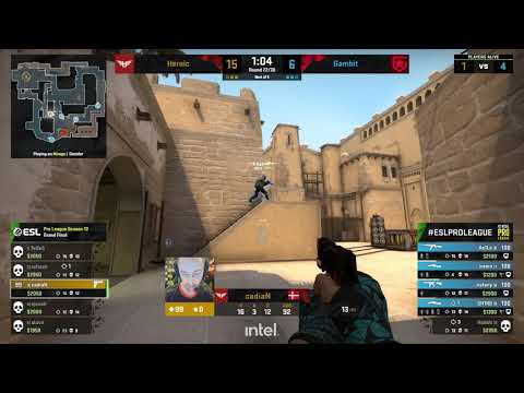 cadiaN 1v4 clutch vs Gambit to win ESL Pro League Season 13