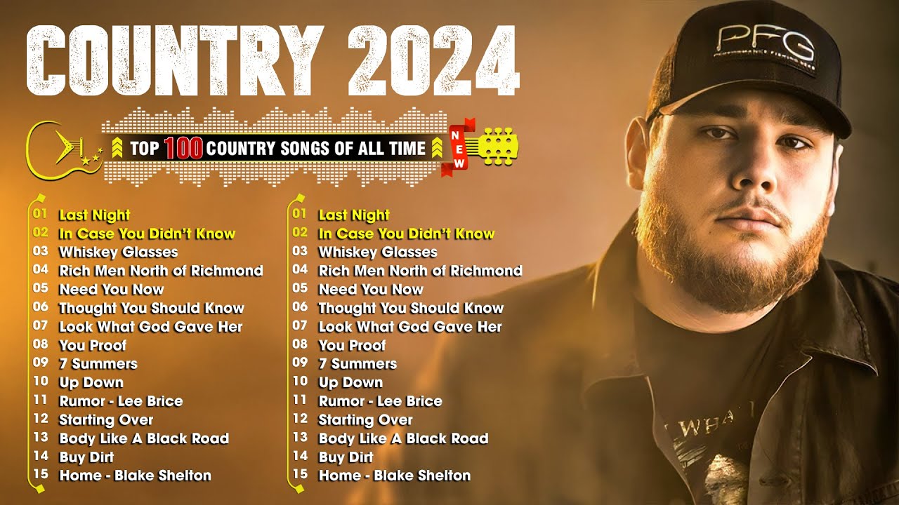 Country Music Playlist 2024 🤠 Brett Young, Kane Brown, Morgan Wallen, Chris Stapleton, Luke Combs