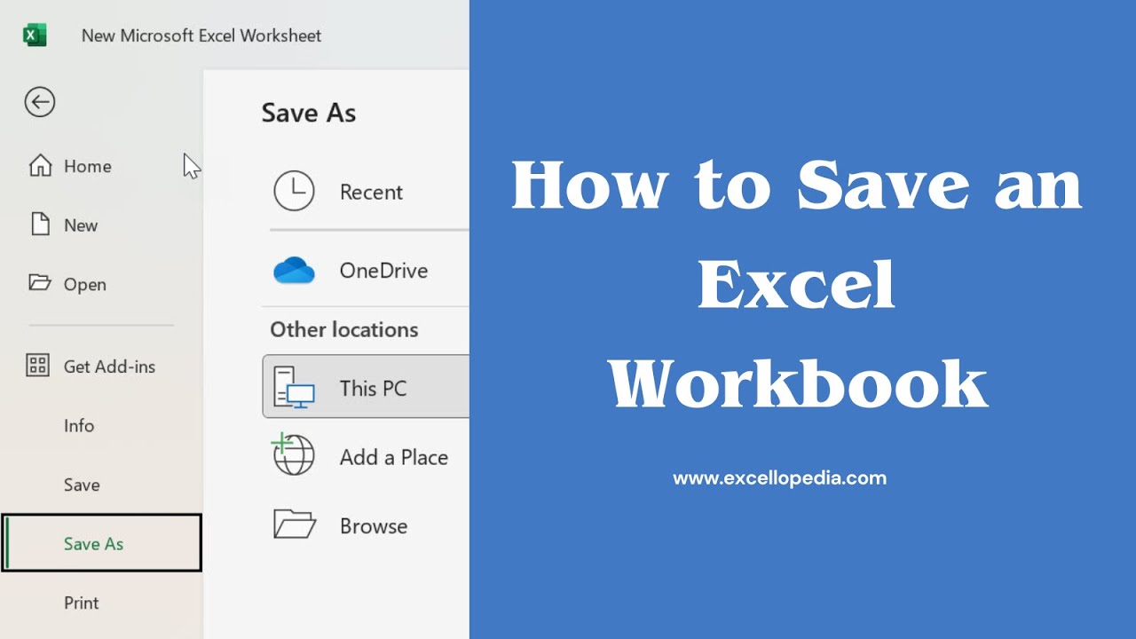 How to Save an Excel Workbook #ExcelTutorial #saveexcel | Save and Safeguard Your Excel Workbook