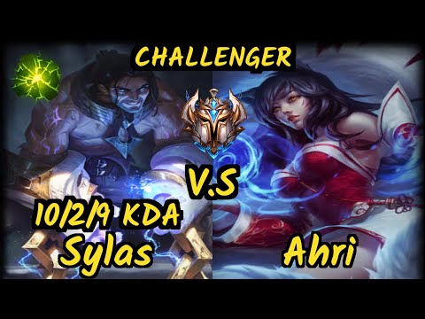 Ry0ma (SYLAS) vs AHRI - 10/2/9 KDA MID CHALLENGER GAMEPLAY - OC