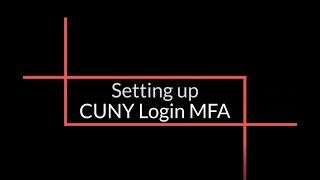 MFA Setup and Login