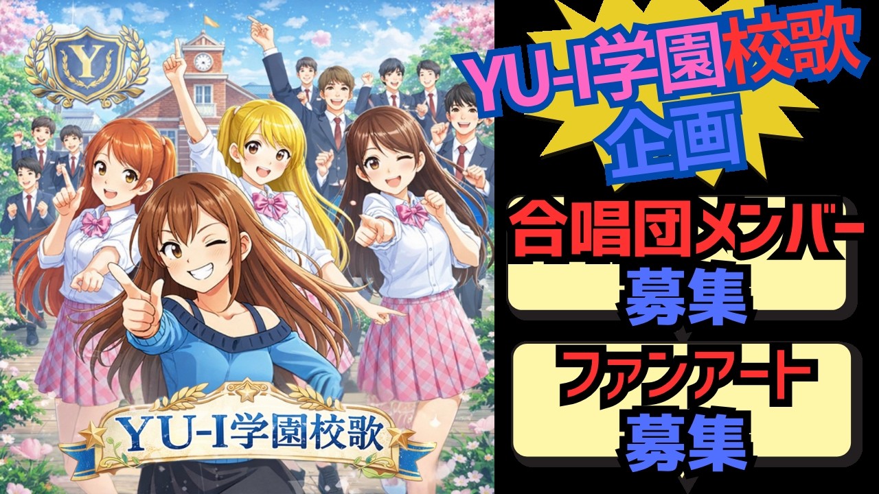 「YU I学園校歌」企画☆合唱団メンバー募集とファンアート募集☆
