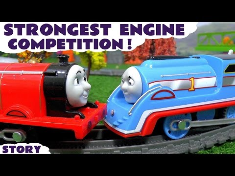 Thomas and Friends Strongest Engine on Great Racing Track Video