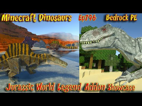 Jurassic World legend Addon Dinosaur Showcase | Minecraft Dinosaurs Ep796