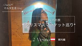 【X'masマーケット巡り🇭🇺🇦🇹Vlog.2】ウィーンのクリスマスは、馬車とイルミネーションの幻想的な世界