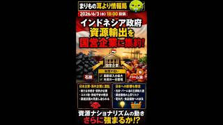 インドネシアが資源ナショナリズム #ニュース解説 #一分でわかる #時事ネタ #国際ニュース #インドネシア #資源ナショナリズム #石炭