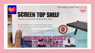 SCREEN TOP SHELF TV WIFI RACK ADD ON SHELF FOR REMOTE CONTROL AND WIFI MODEM WORTH TO BUY