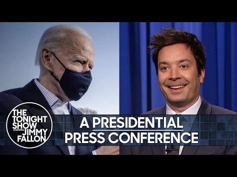 拜登的首次總統新聞發佈會，輝瑞公司的抗COVID新藥｜《今夜秀》。 (Biden’s First Presidential Press Conference, Pfizer’s New Anti-COVID Drug | The Tonight Show)