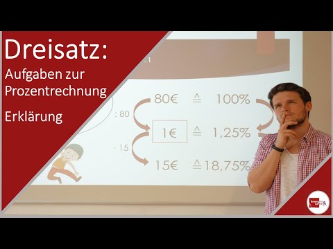 Prozentrechnung mit Hilfe des Dreisatz (Grundwert, Prozentsatz, Prozentwert)