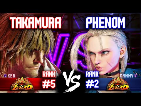 SF6 ▰ TAKAMURA (#5 Rank Ken) vs PHENOM (#2 Rank Cammy) ▰ High Level Gameplay