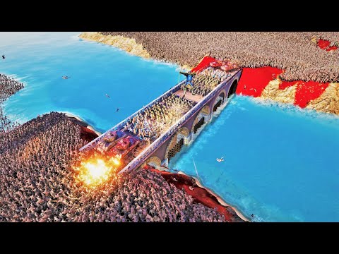Elite SPECIAL FORCES on Bridge Vs 600,000 Mongols, Beasts & Zombies! - UEBS 2 | BATTLE SIMULATOR 2