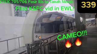 (FIRST KSFC VID IN EWL!!,before 158 615/616) C151C 705/706 Pasir Ris to Tanah Merah