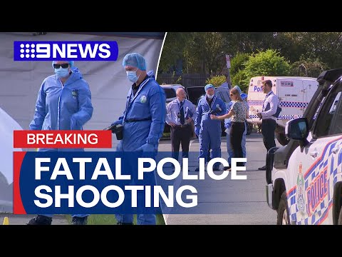 Man shot dead by police after stabbing attack north of Brisbane | 9 News Australia