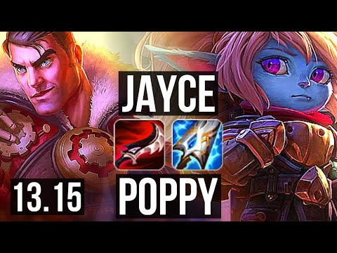 JAYCE vs POPPY (TOP) | Rank 1 Jayce, Rank 3, 4/1/5 | NA Challenger | 13.15