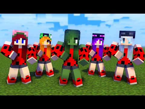 MONSTER SCHOOL : LADYBUG MONSTER GIRLS DANCE JOANA MEME - MINECRAFT ANIMATION