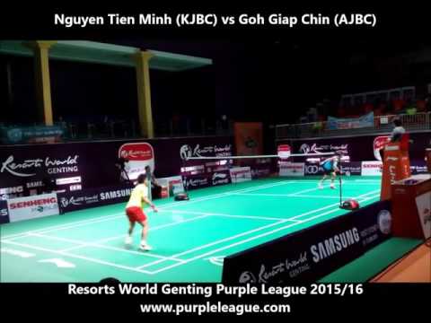 Tien Minh Nguyen vs Goh Giap Chin Nice Camera Badminton Purrple League 2016