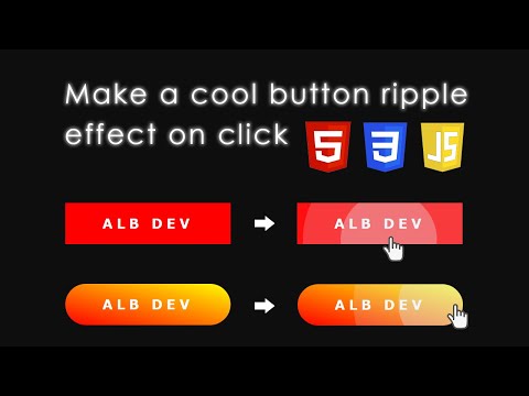 Make Cool Button Ripple Effect On Click Html Css Javascript Tutorial