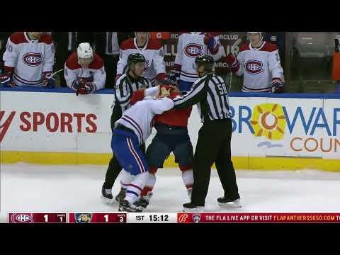 NHL Fight - Canadiens @ Panthers - Pezzetta vs Gudas - 01/01/2022
