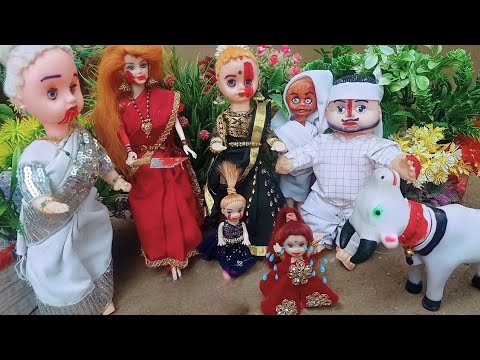 Barbie Doll All Day Routine In Indian Village/Sita Ki Kahani Part-36/Barbie Doll Bedtime Story||