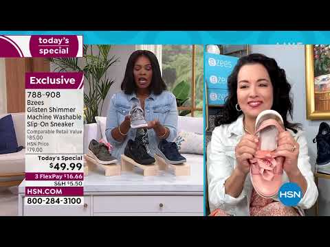 Bzees Glisten Shimmer Machine Washable SlipOn Sneaker