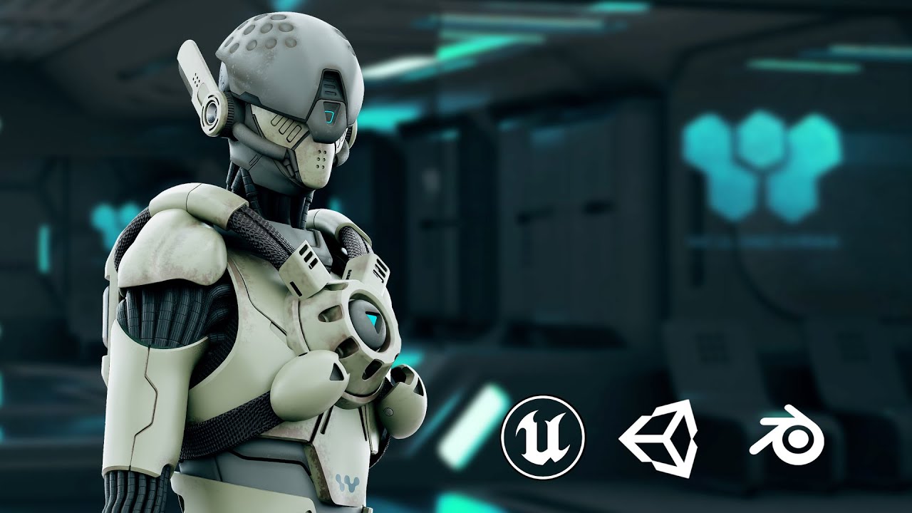 CYBORGTOPIA B-14 Auto-Rig Pro Rigged For Mixamo Unreal Engine Unity 3D Model