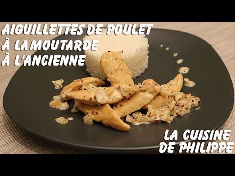 Aiguillettes de poulet à la moutarde à l'ancienne