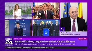 Băsescu, despre liderii care au negociat cu AUR: „Se duc cu scufița și spun: nenea Simion, te rugăm”