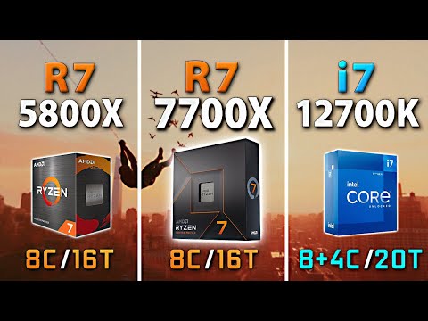 Ryzen 7 7700X vs 5800X vs i7-12700K // Test in 9 Games