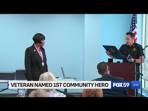 FOX59 news video: Army veteran named Indiana&rsquo;s 1st Community Hero