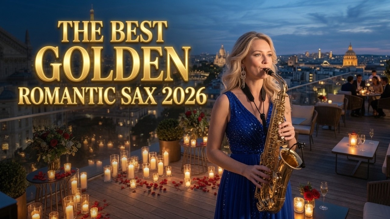 Golden City Lights Serenade – Soft Saxophone, Violin & Piano | Relaxing Romantic Night Music