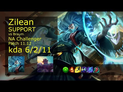 Zilean Support vs Braum - NA Challenger 6/2/11 Patch 11.12 Gameplay