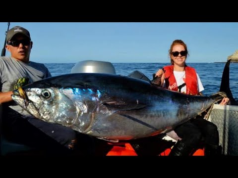 COUPLE IN TINY BOAT HOOK THIS MASSIVE FISH!