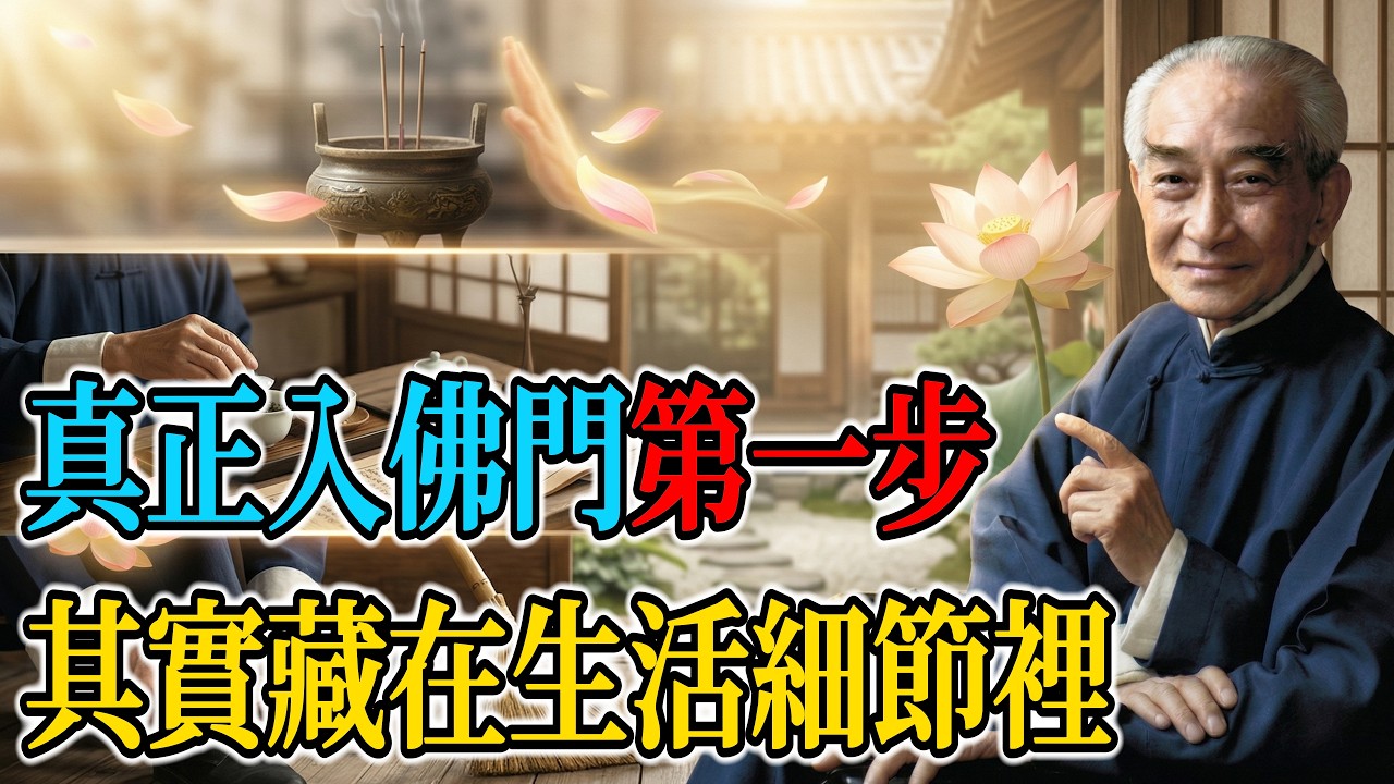 南懷瑾：入佛門的第一步，根本不是燒香拜佛！其實藏在最不起眼的生活細節裡！#南懷瑾 #佛學 #因果 #因果唯識學 #佛法智慧 #佛教文化 #修心修行