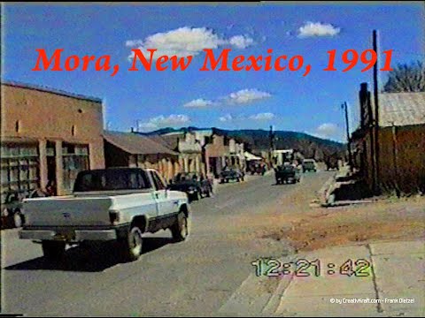 Mora, New Mexico Downtown, 1991 rare footage