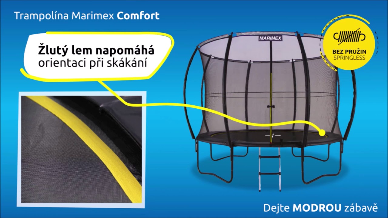 Trampolína Marimex Comfort 366 cm + ochranná síť + schůdky ZDARMA