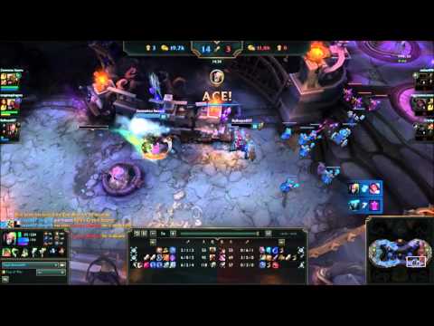 Singed 1v3 and Rammus half hp 1v2