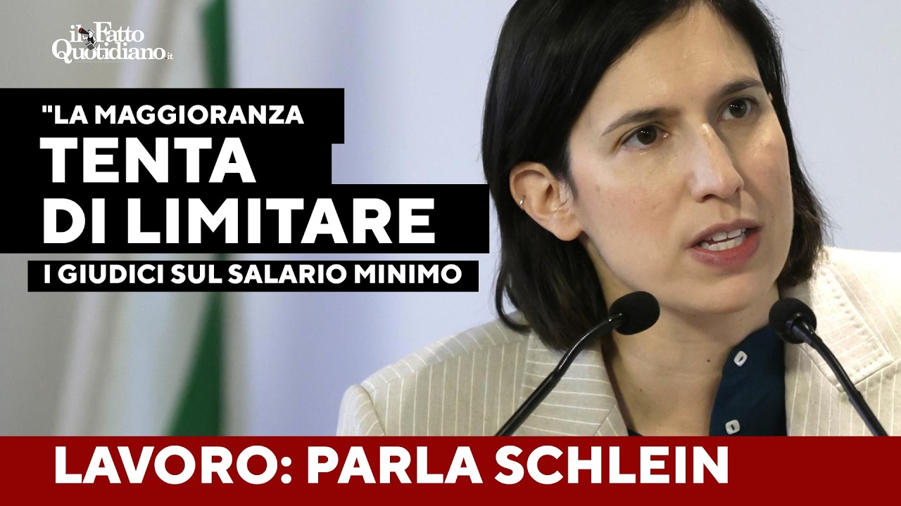Lavoro, Schlein: "Maggioranza tenta di limitare i giudici sul rispetto del salario minimo"