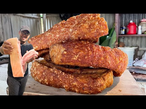 Very easy recipe for Dominican Chicharrón - Crispy Chicharrones made in the Dominican countryside