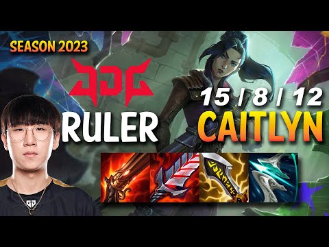 JDG Ruler CAITLYN vs VARUS ADC - KR Ranked